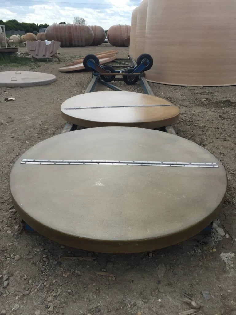 Custom Hinged Fiberglass Lids