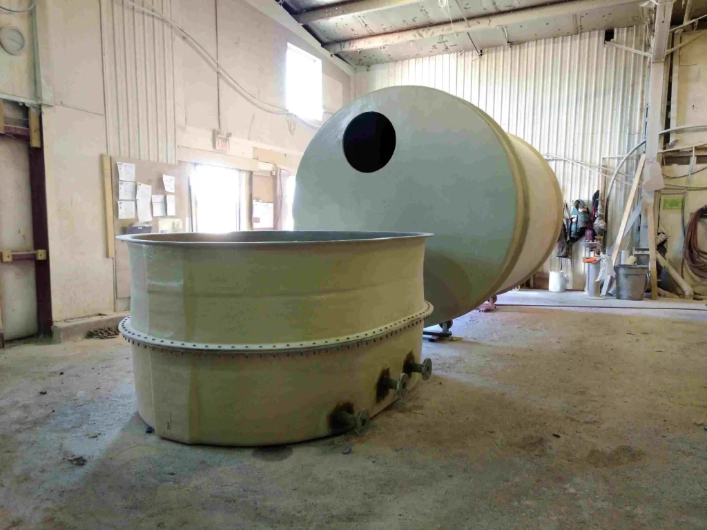 FRP tank in storage